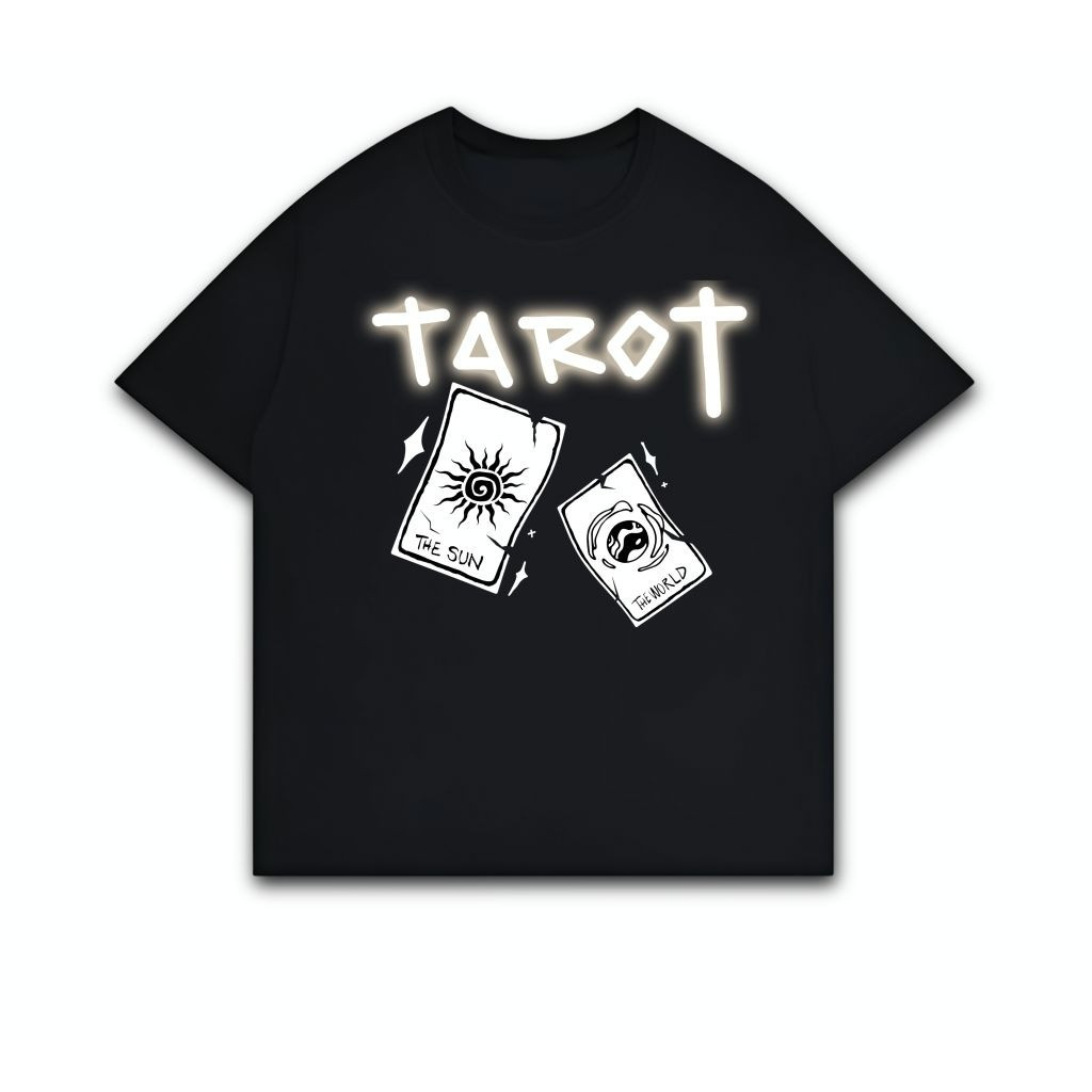 Kaos  T-shirt Distro Cotton Combed Premium Feast Tarot. “ Tarot ” Unisex Pria Wanita | Normal / Meny