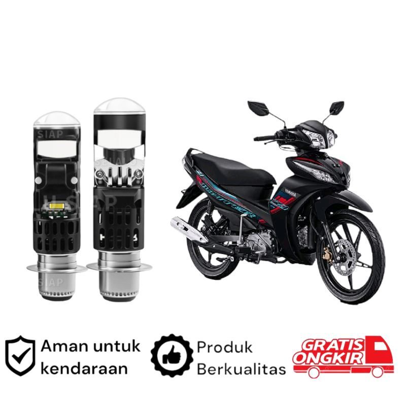 1pcs Lampu depan LED H6 Mini BiLED motor Yamaha jupiter Z1 Koko