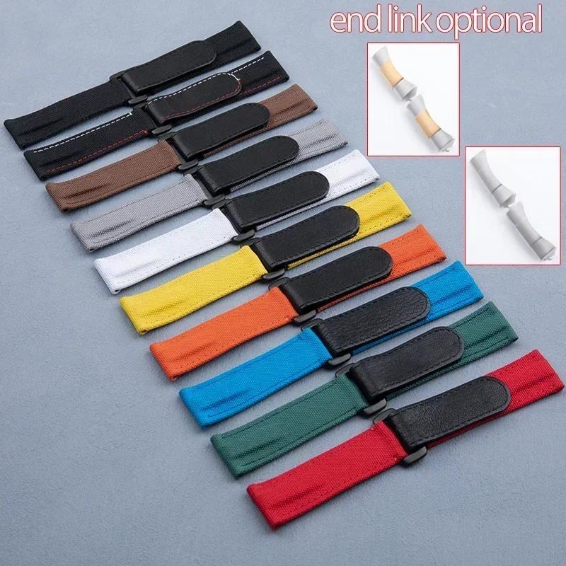 New 22mm Metal End Link Curved End Nylon Watchband Accessories For TUDOR Strap 41mm al M79360.M79363
