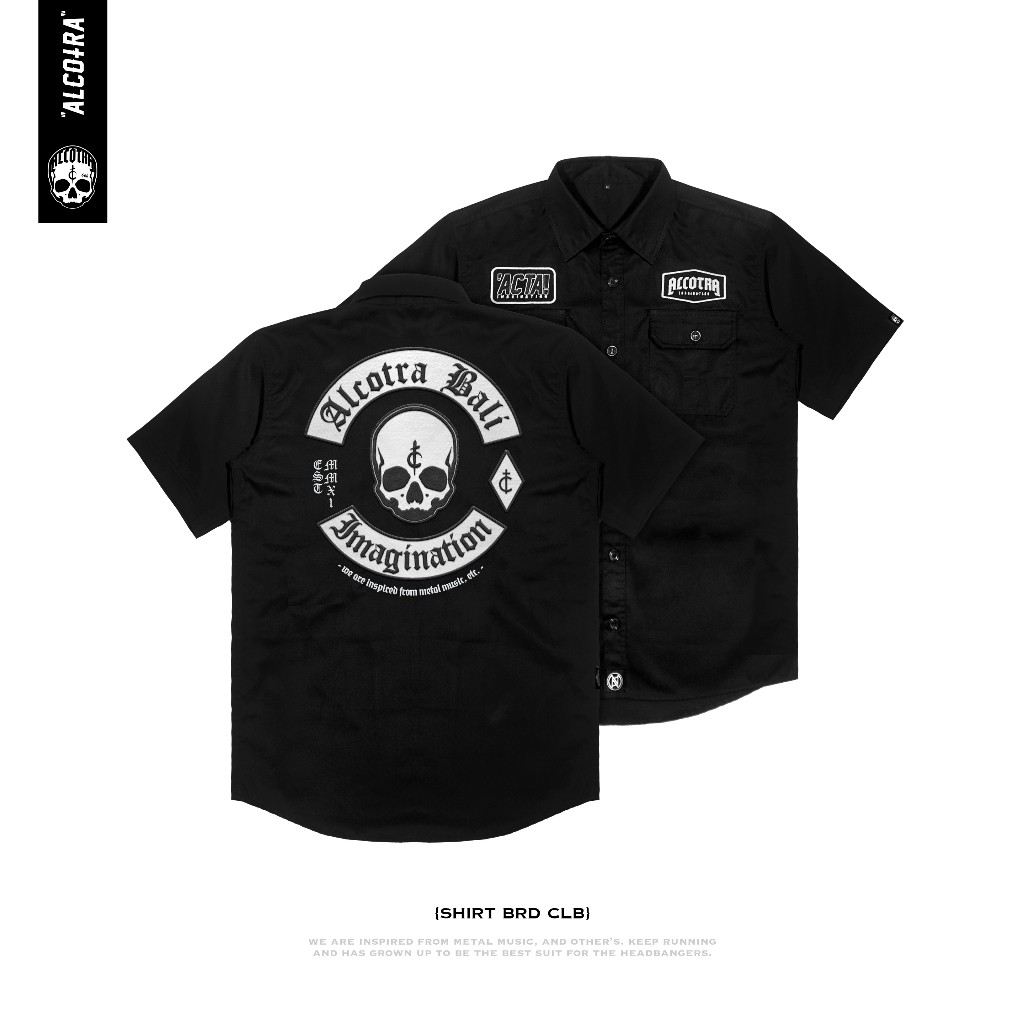 BIG SALLE SHIRT BRD CLB // WORKSHIRT BORDIR LOGO CLUB ALCOTRA // KEMEJA WORKSHIRT ALCOTRA