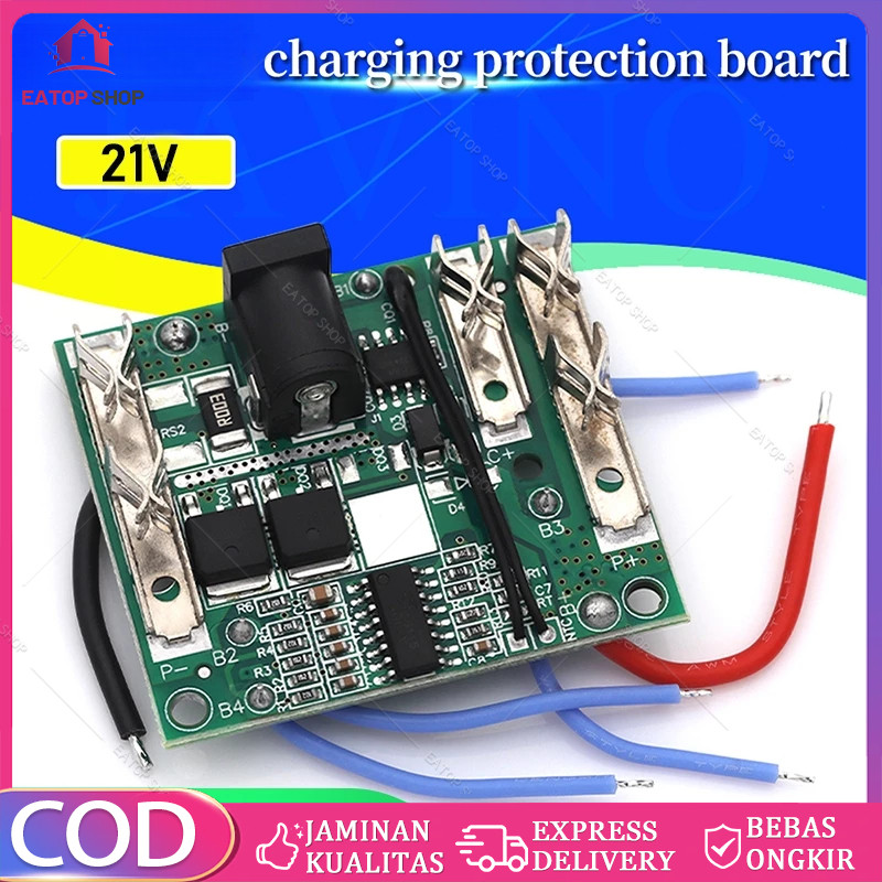 Modul BMS 5s 21V Bor Cordless Drill Proteksi Baterai Lithium 18650