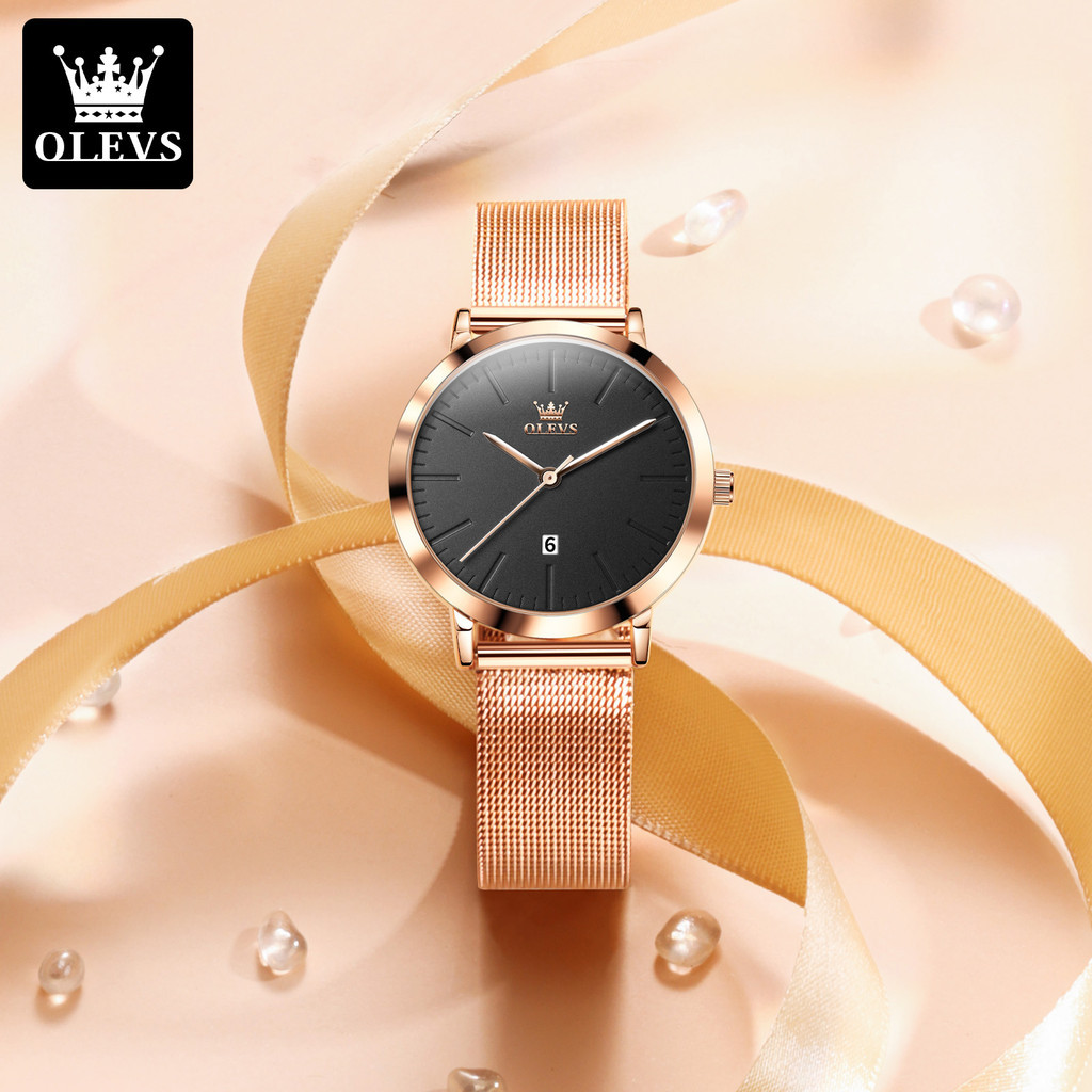 OLEVS Jam Tangan Cewek Original 100% Jam Tangan Kecil Perempuan Analog Anti Air Kuarsa Kalender COD 
