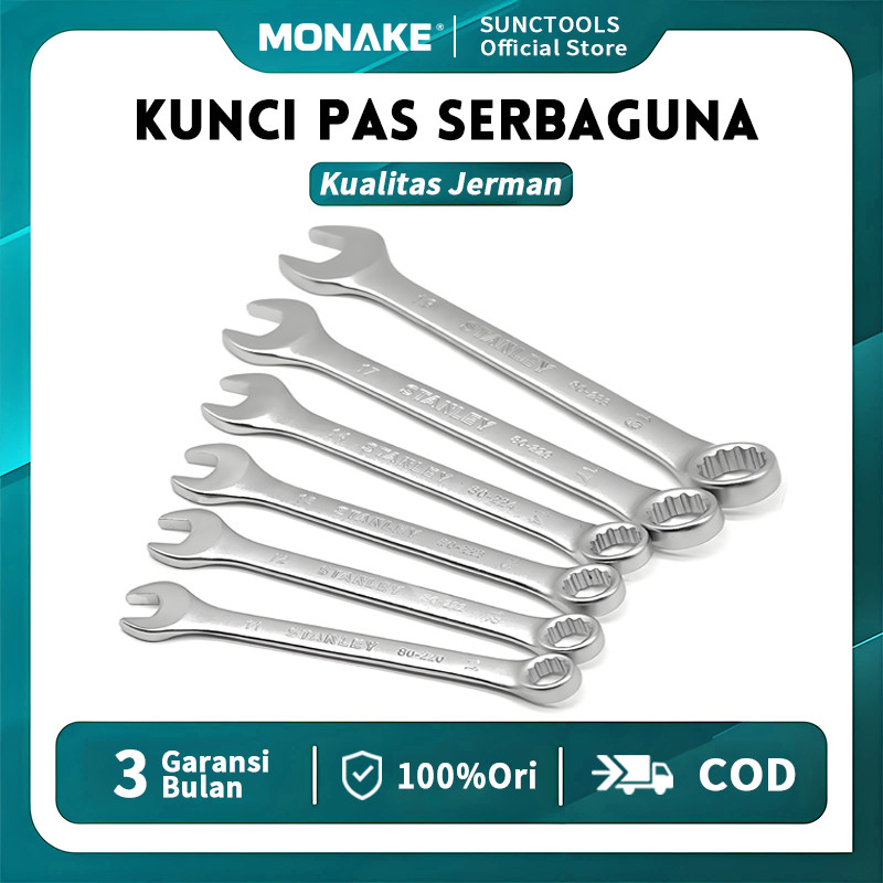 JERMAN MONAKE Top 8-24mm Kunci Ring Pas Serbaguna Wrench kunci pas Harga murah barang berkualitas Or
