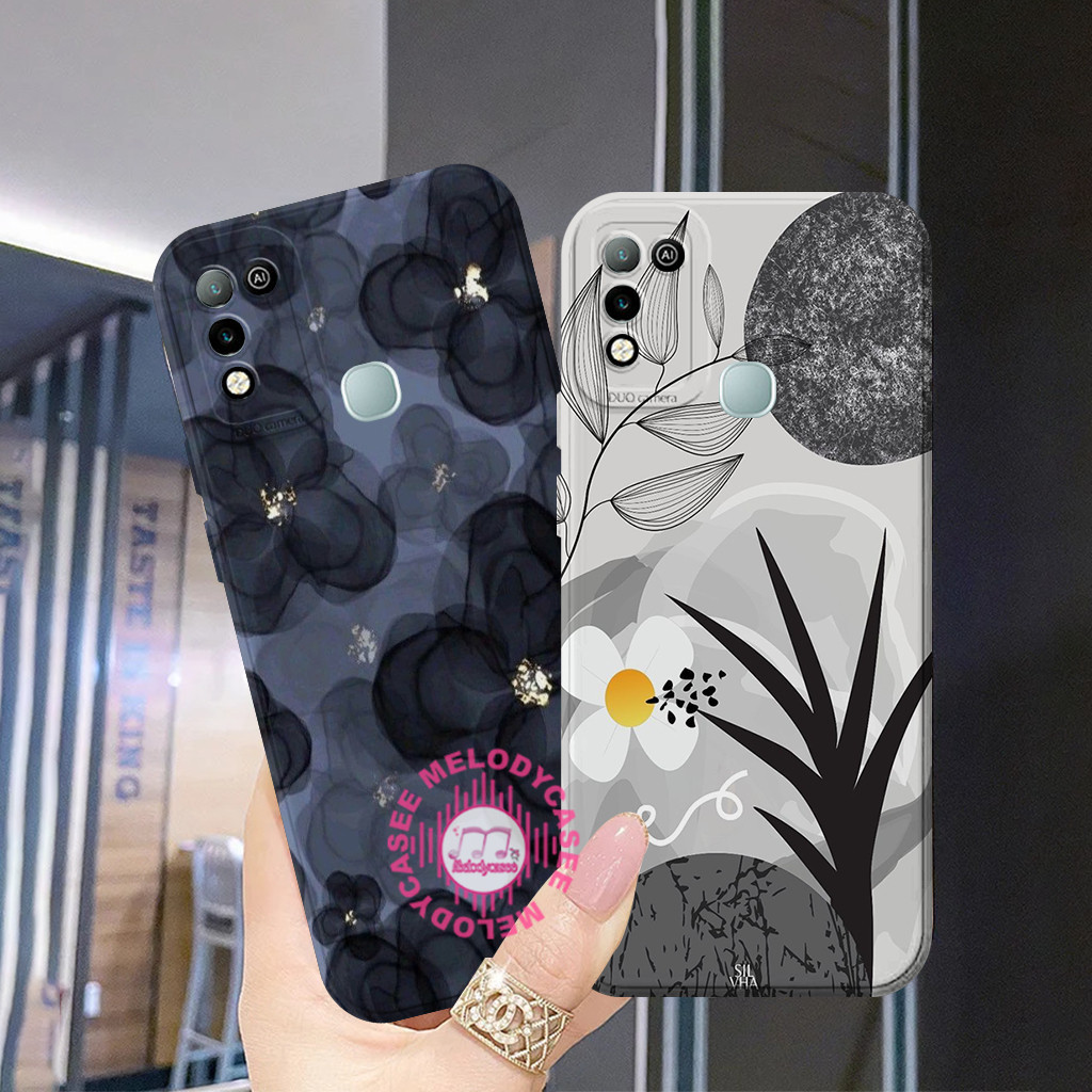 Softcase Compatible For Infinix Hot 10 11 9 Play Smart 5 / 6 Ram 3/64 - Case Motif Bunga - Prokamera