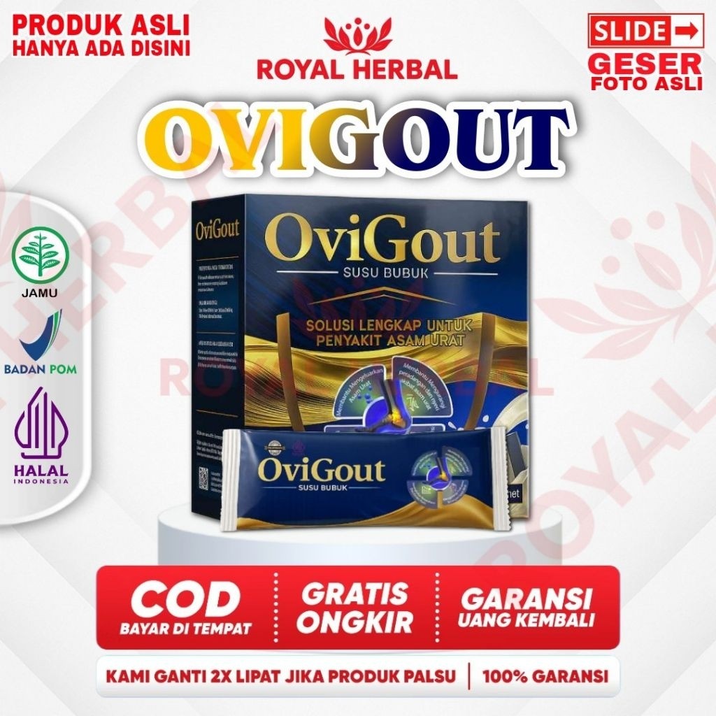 OVIGOUT ORIGINAL SUSU ASAM URAT DAN KOLESTROL GULA DARAH HIPERTENSI STROKE DIABETES NYERI SENDI BPOM