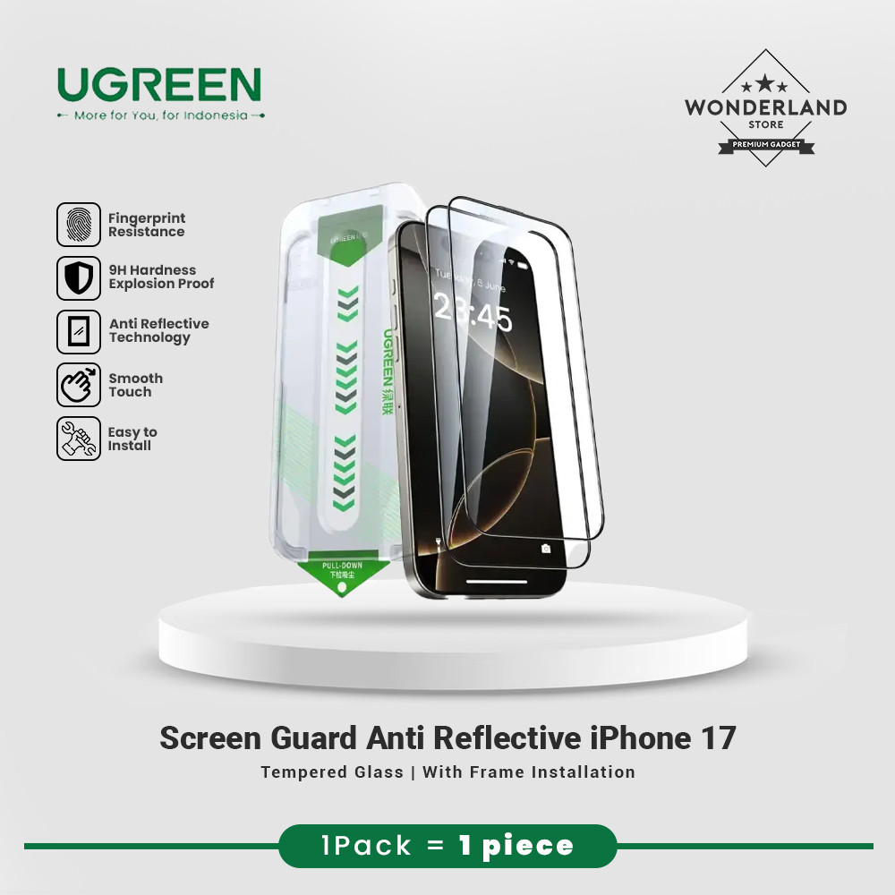 Ugreen Tempered Glass Anti Reflective Clear Anti Spy Privacy for iPhone 17 Pro 17 ProMax 17