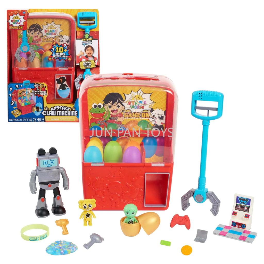 OKAMA RUN Ryan's World Mystery Claw Machine Playset with Action Figure Model Collectible Boy Childre