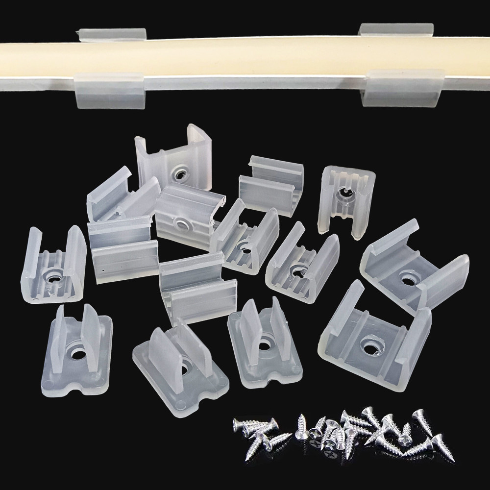 6mm 8mm 12mm 15mm LED Strip Fix Clips Holder Connector Accessories With Screws For 2835 Neon Light F