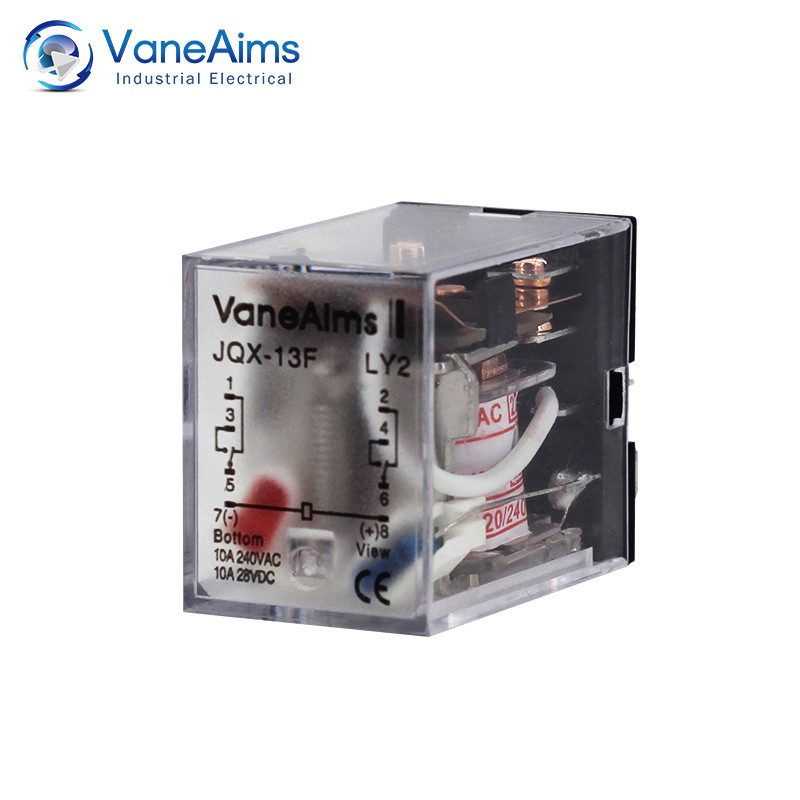 10pcs20pcs HH62P Small Intermeate Relay AC DC 12V 24v 220V High Power Relay JQX13F Miniature Control