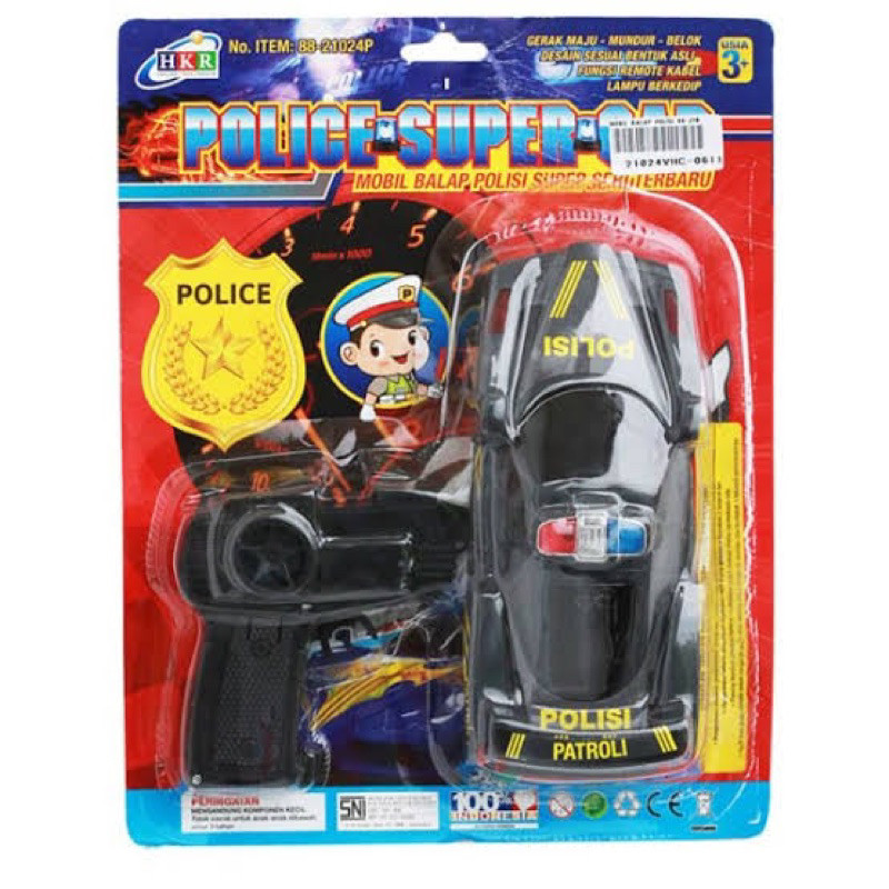 BEST DEALS (BISA COD) MAINAN ANAK RC KABEL POLISI / MAINAN MOBIL BALAP POLISI REMOTE KABEL