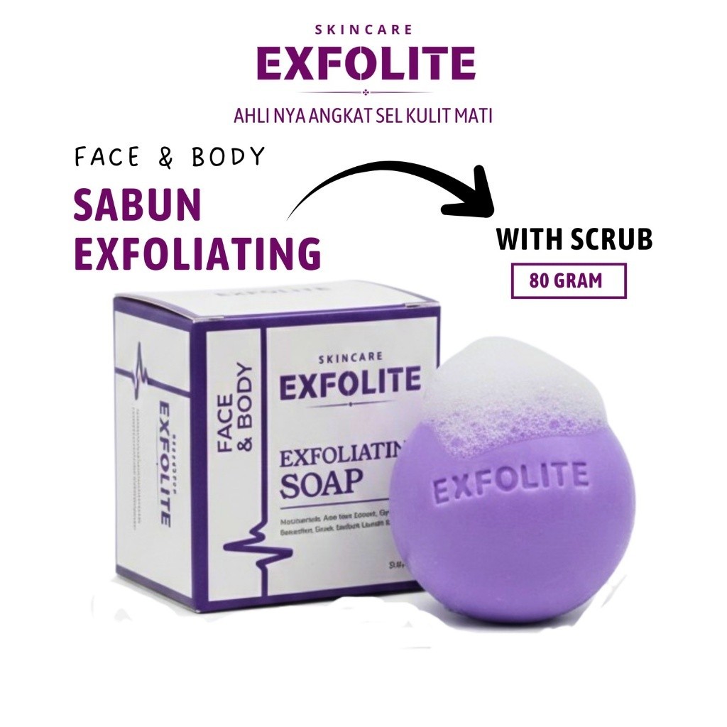 Exfoliating Soap Exfolite Skincare Sabun Pengelupasan Flek Hitam Membandel Paling Ampuh BPOM