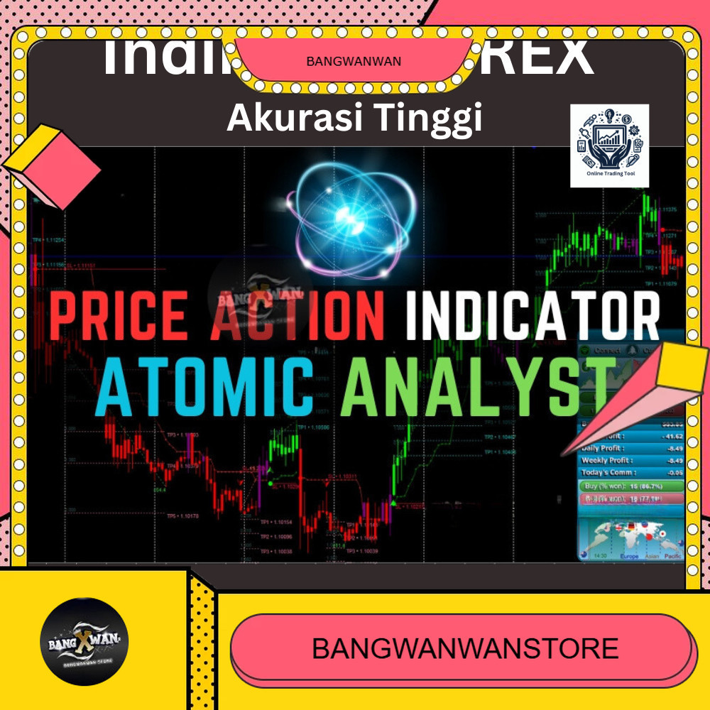 Indikator Forex Akurasi Tinggi mempunyai TP dan SL Non Repaint, ATAN (atomic analysis) OTT
