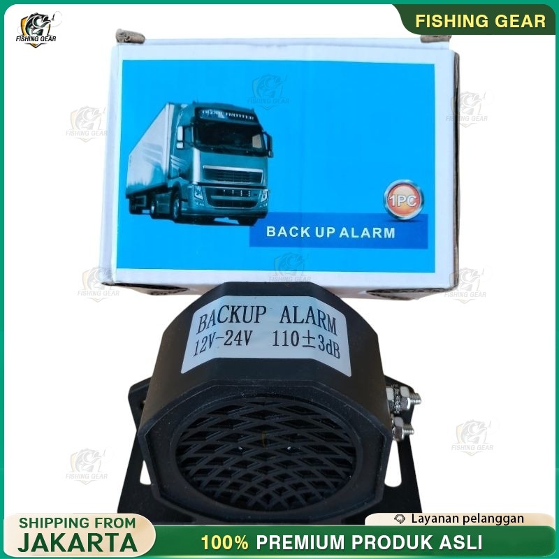 Alarm Mundur Mobil 1 Suara Back Horn/Klakson Mundur Truck & Bus 12V-24V