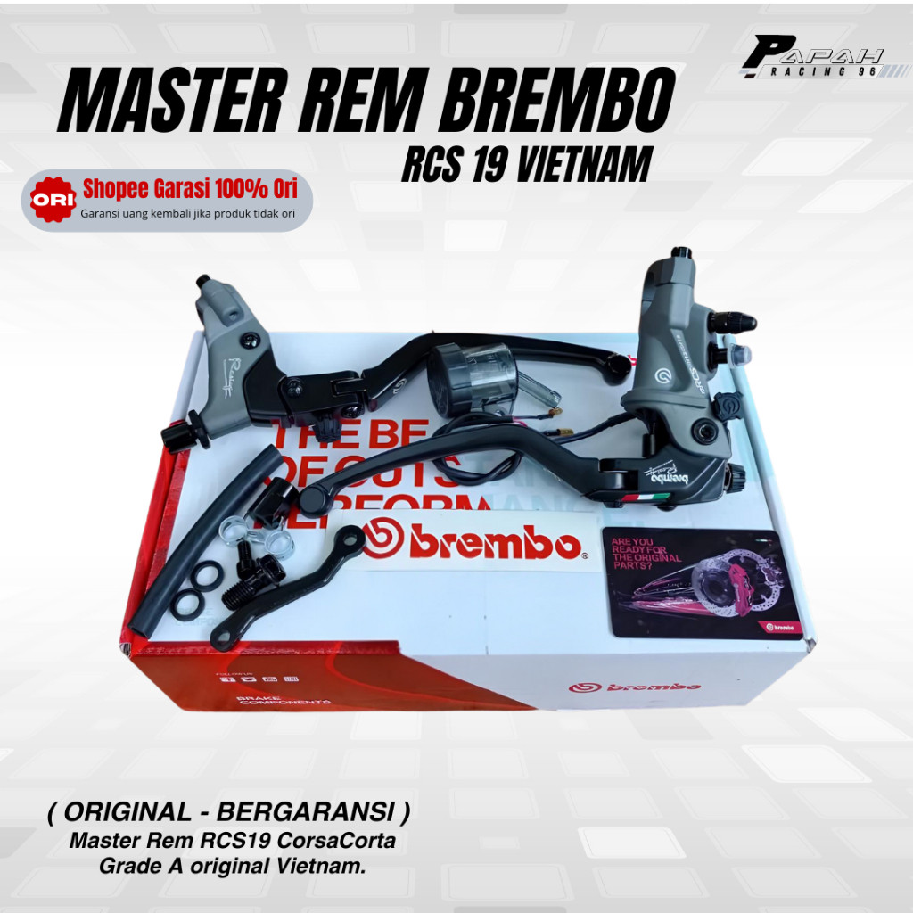 MASTER REM BREMBO GRADE A RCS 19 CORSA CORTA VIETNAM 1 TABUNG MIO BEAT VARIO AEROX VIXION Original