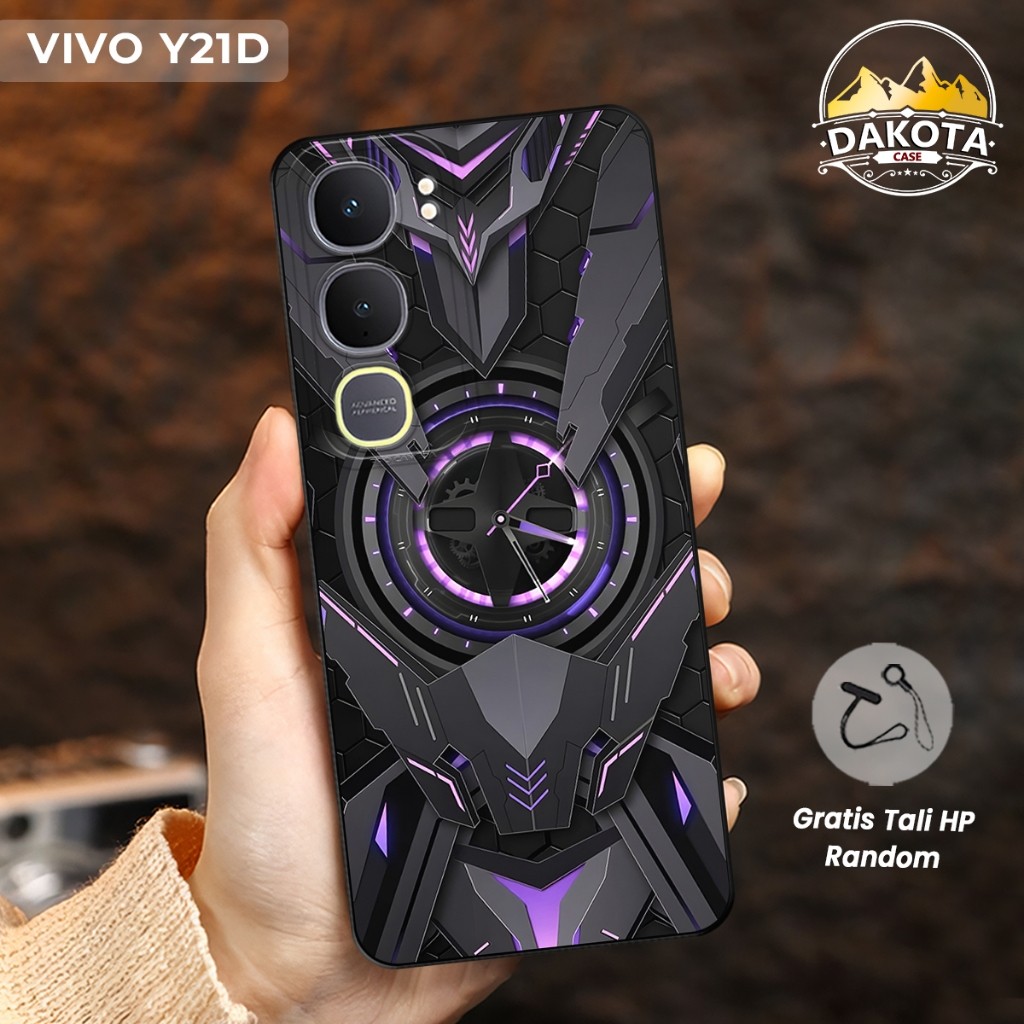 Casing silikon pro camera macaron kompatibel untuk Vivo Y21d Terbaru Motif Mesin Hp | Case murah gra