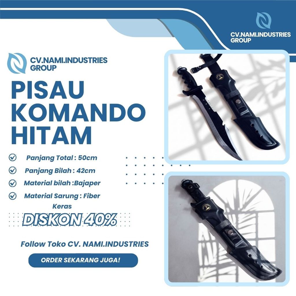 PISAU RAMBO ORIGINAL BAJA / Pisau Survival Outdoor Militer Hunting Camping