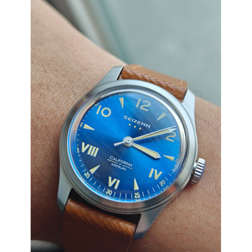 California Dial Manual Winding Watch Enamel Vintage Field Army Watch Seizenn Watch Mens Mechanical W