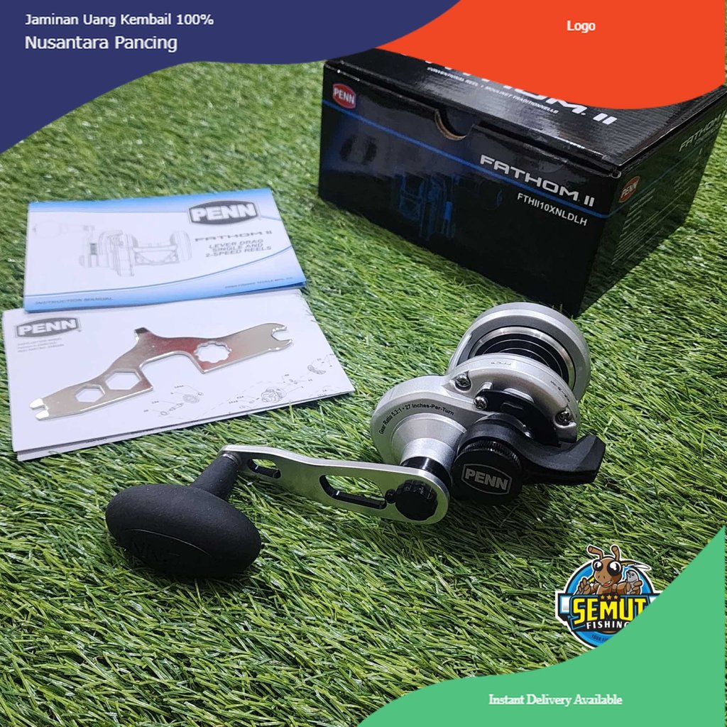 PENN FATHOM II FTHII10XNLDLH HANDLE KIRI REEL OVERHEAD FULL METAL BODY