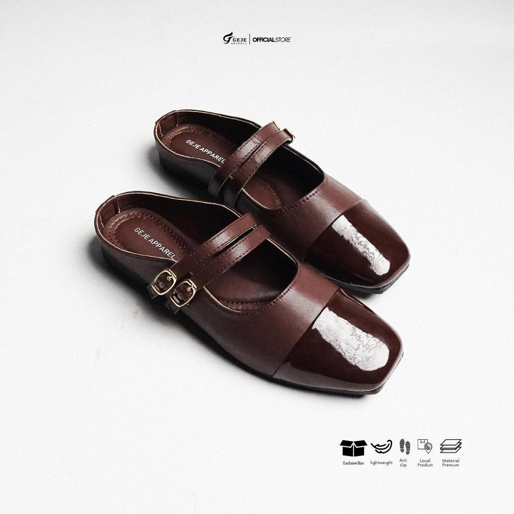 Geje Apparel Sandal Sepatu Wanita Sandal Mules Antislip NORINE