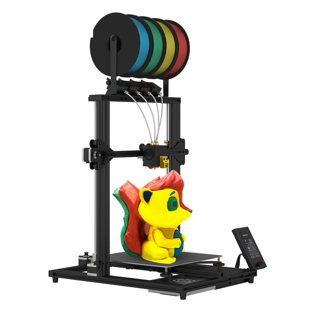 Z8PM4 PRO 3D Printer 300x300x400mm 4 in 1 Out Extruder Mix Color Printing High Accuracy 3D Printer w