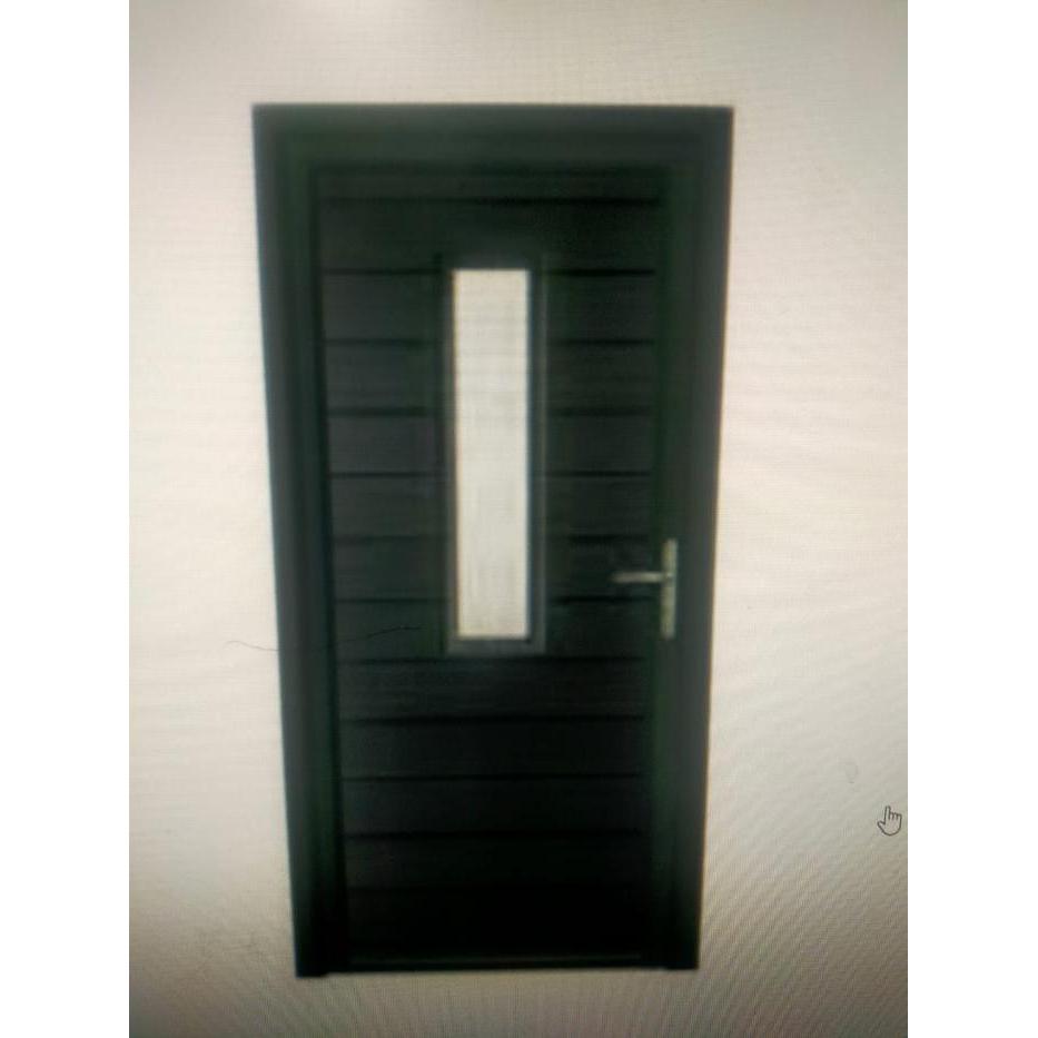 Pintu Swing Upvc Pintu Utama Swing Upvc Tebal Anti Rayap Karat Air - 90 x 220, Buka Kanan