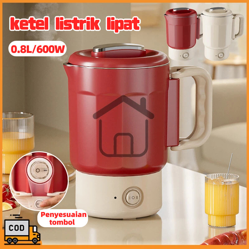[COD] Ketel Listrik Lipat Portable Multifungsi Teko Stainless Otomatis Travel Camping Rumah Tangga 0