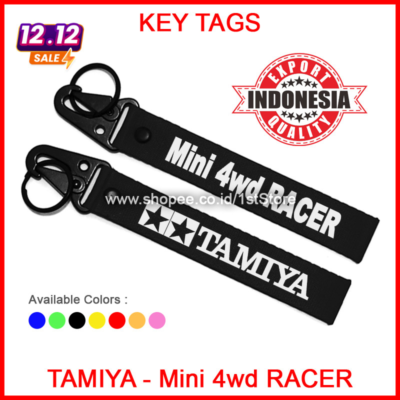 GANTUNGAN KUNCI TAMIYA MINI 4WD RACER PREMIUM LOGO KEYCHAIN STRAP HIGH QUALITY SEPEDA MOTOR MOBIL RA