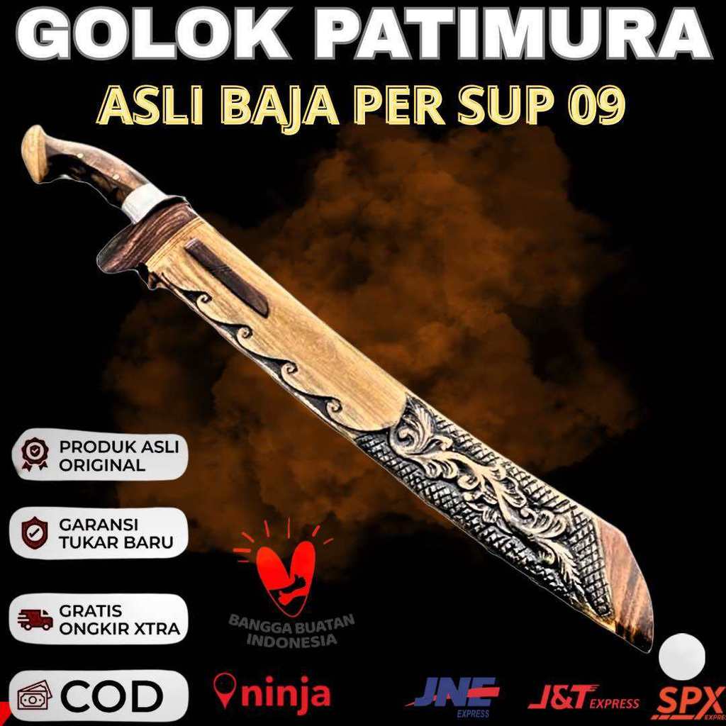 Golok Patimura Mandau 40 Cm Per Baja Sup 09 Asli | Perkakas Kebun Multifungsi