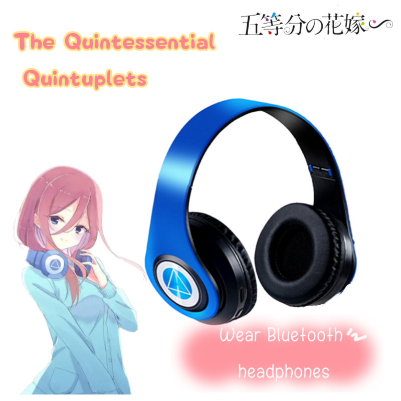 The Quintessential Quintuplets Nakano Miku anime two-dimensional triangle foldable headset wireless 