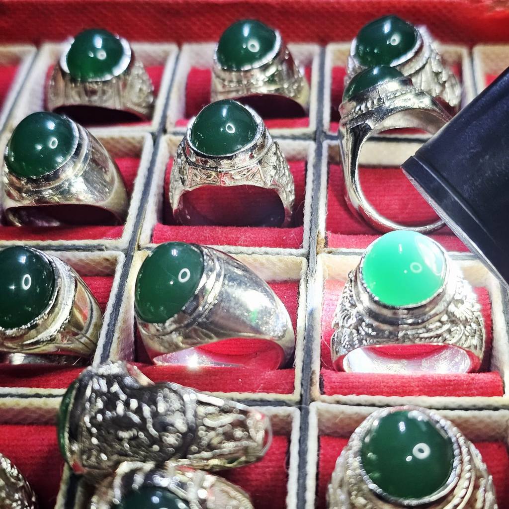 BISA COD. Cincin Bacan Size Kantoran dengan Ring Alpaka Silver Perak - Model Tanam Gaya Elegan.
