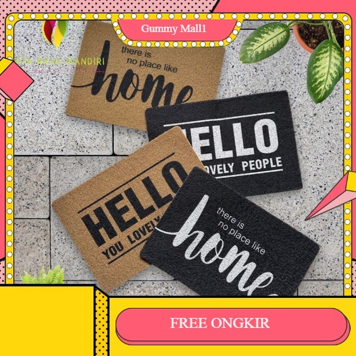 BISA COD - PROMO PVC Premium Mat Keset Kaki Mie Bihun Anti Slip Karpet Depan Pintu Kamar / Keset Out