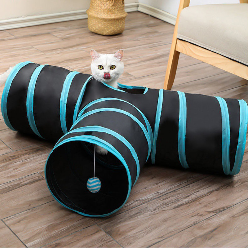 Foldable Sphynx Cat Tube Tunel Para Gato Shape I S T X Pet Tunnel Toy for Cats Gatos Funny mascotas 