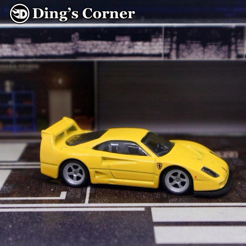 Hot Wheels Ferrari F40 Yellow Factory Unspun (Ban Karet X-Gear) New Loose