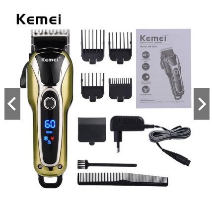 NEW Alat Mesin Cukur Rambut Kemei KM-1990 Hair Clipper Cordless ORI