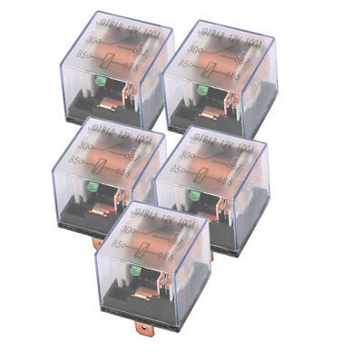 5 Pcs JD1912 12V 100A 4 Pin SPDT Power Electromagnetic Relay w LED Light