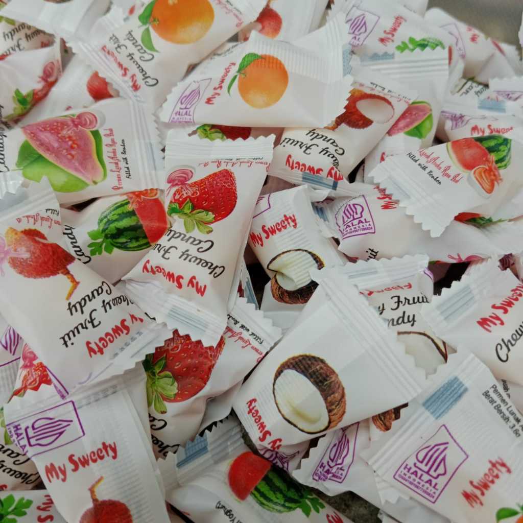 PERMEN LUNAK ANEKA RASA PERMEN LUNAK RASA BUAH BUAHAN / PERMEN LUNAK STRAWBERRY / PERMEN LUNAK