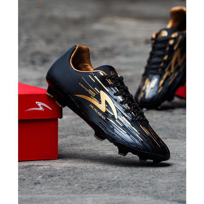 SEPATU BOLA SPECS LS REBORN FG - BLACK PALE GOLD WHITE ILLUMINATE WHITE RED WHITE GOLD ORIGINAL
