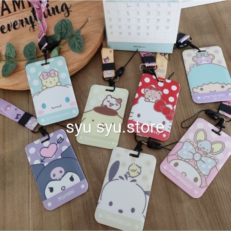 MB-Name tag Melody Kuromi Cinnamoroll Hello Kitty Pochacco Pompompurin Twin Stars dot