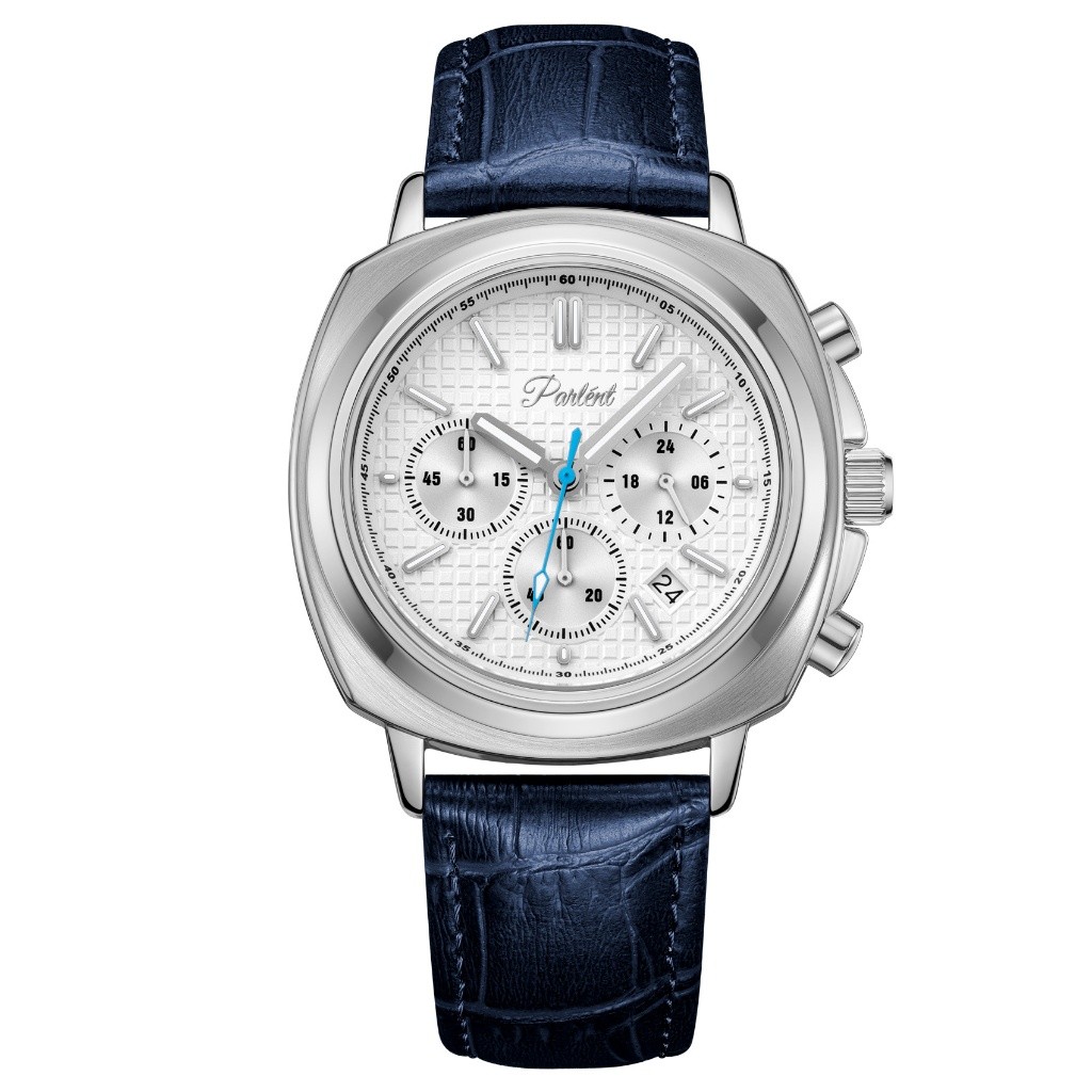 Jam Tangan Pria Parlent Nexis Kulit Biru Tua