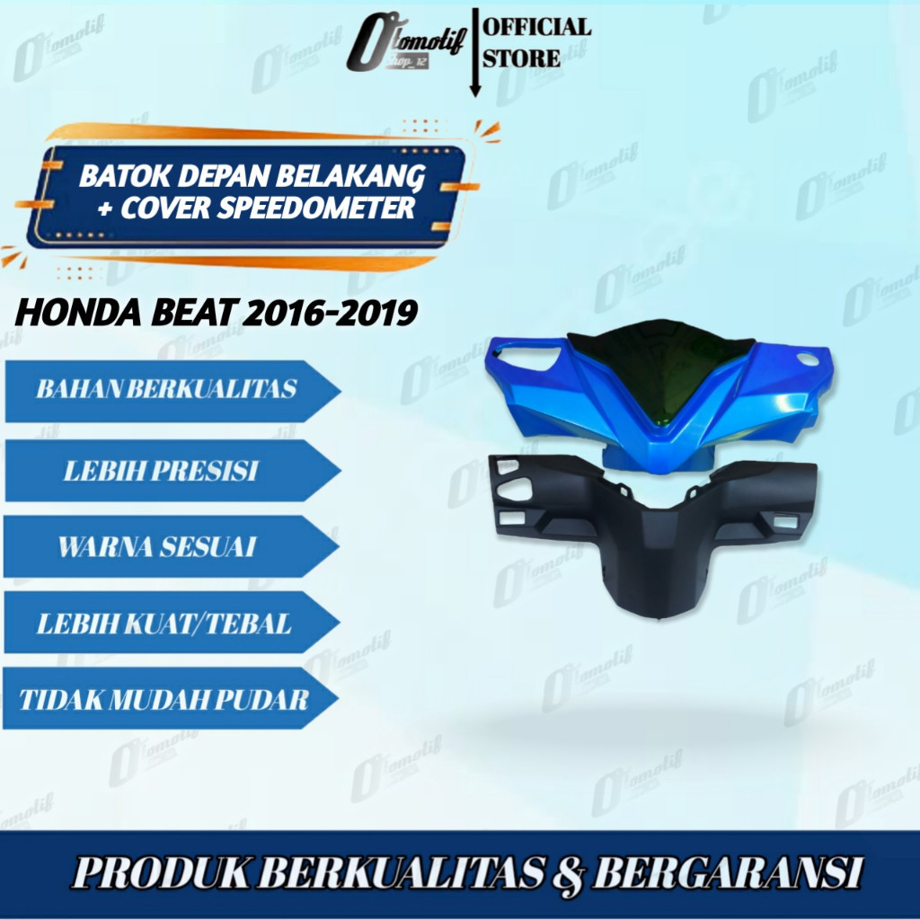 Cover Batok Kepala Depan Belakang dan Cover Speedometer FullSet Honda Beat Eco / Beat Digital / Beat