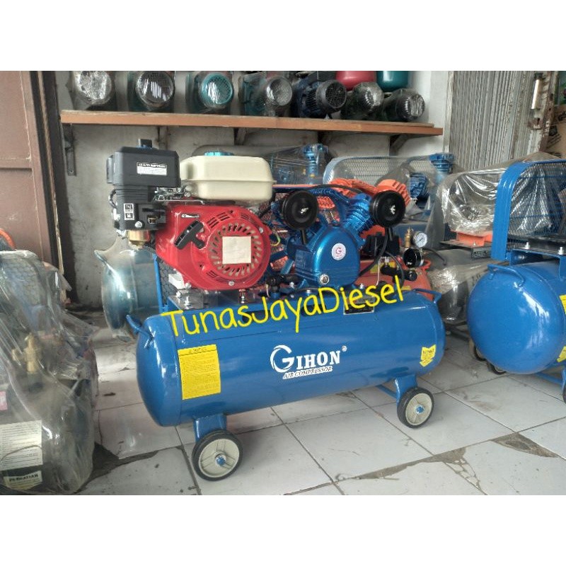 Kompresor Angin GIHON 1/2Hp + Mesin Penggerak Gx160