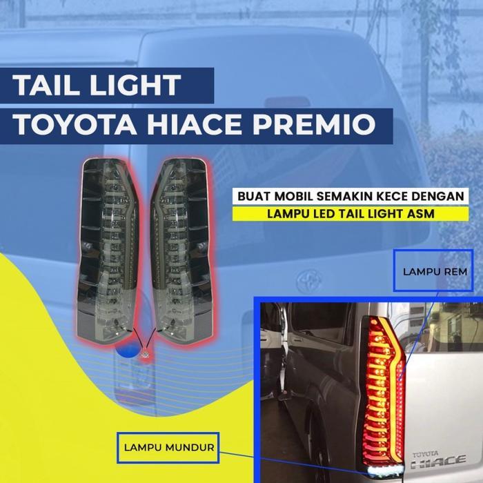 Lampu Stoplamp Toyota HIACE 2019-2022 Tail Lamp Smoke