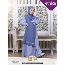 GAMIS ANAK ETHICA KAGUMI KIDS 96 FLOWER BLUE