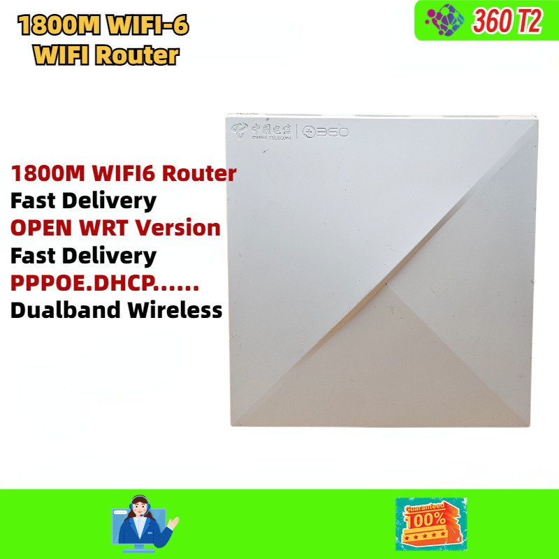 AX1800 DUAL BAND WI-Fi6 ROUTER MESH WIFI6 360 T6GS OPEN WRT Bekas