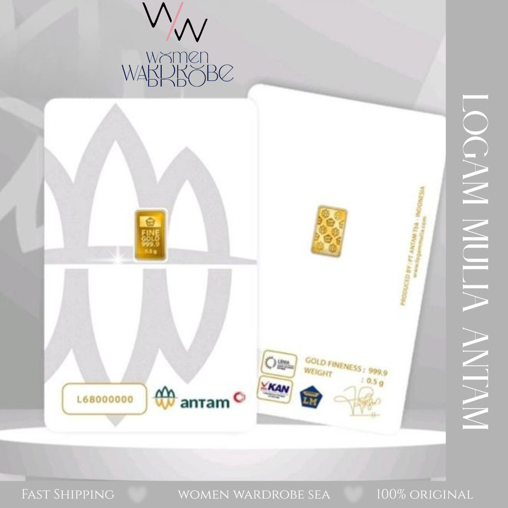 READY STOCK - Logam Mulia Emas Antam 1 , 2 , 5 Gram