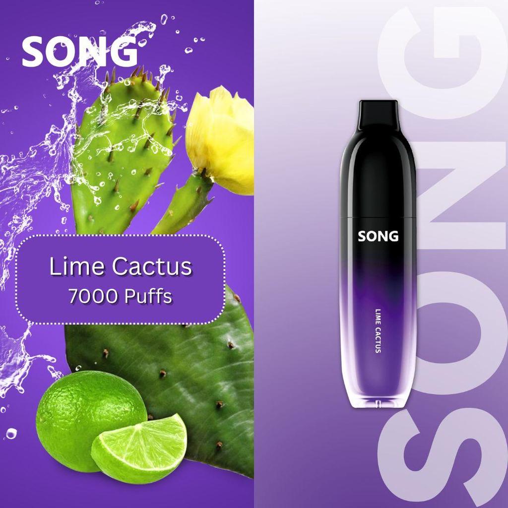 SONG CHARM - Lime Cactus 7000 Puffs disposable Pod Vape Tropical Series