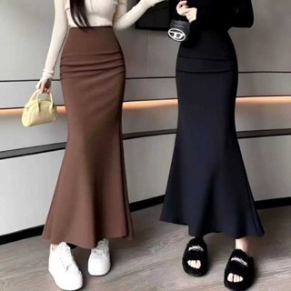 VTZEN - ZJD Rok ZORINA LONG BAWAHAN MODEL KEKINIAN DUYUNG CASUAL / Mermaid Knit Snowrib Rok Duyung F