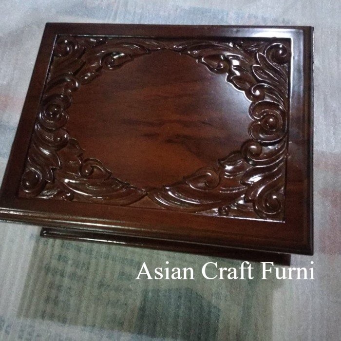Kotak Perhiasan Kayu Jati Ukir Jujur Barokah Furniture Jepara Termurahhh ACF7878