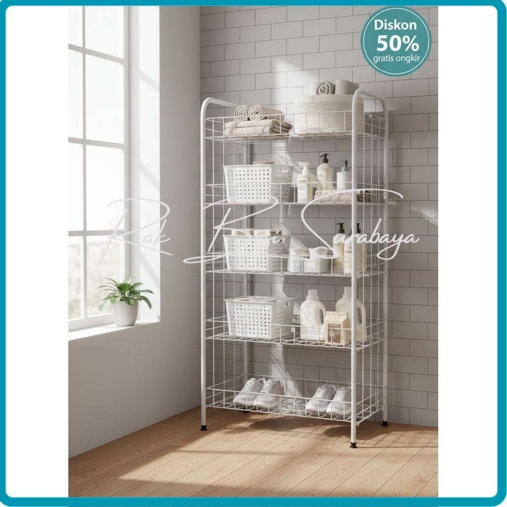 Rak Chiki serbaguna jumbo susun 5 warna random/Rak Chiki/Rak besi/Rak toko/Rak display/rak keranjang