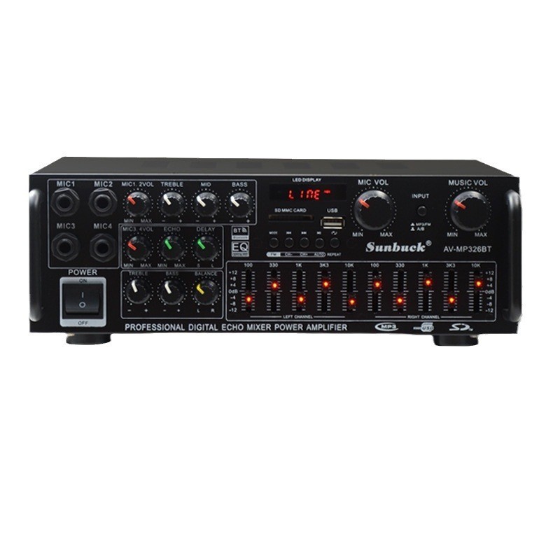 Bluetooth Auo High Power Amplifier HiFi Amp Speaker AV Remote Control For Car Home EQ Balanced Card 